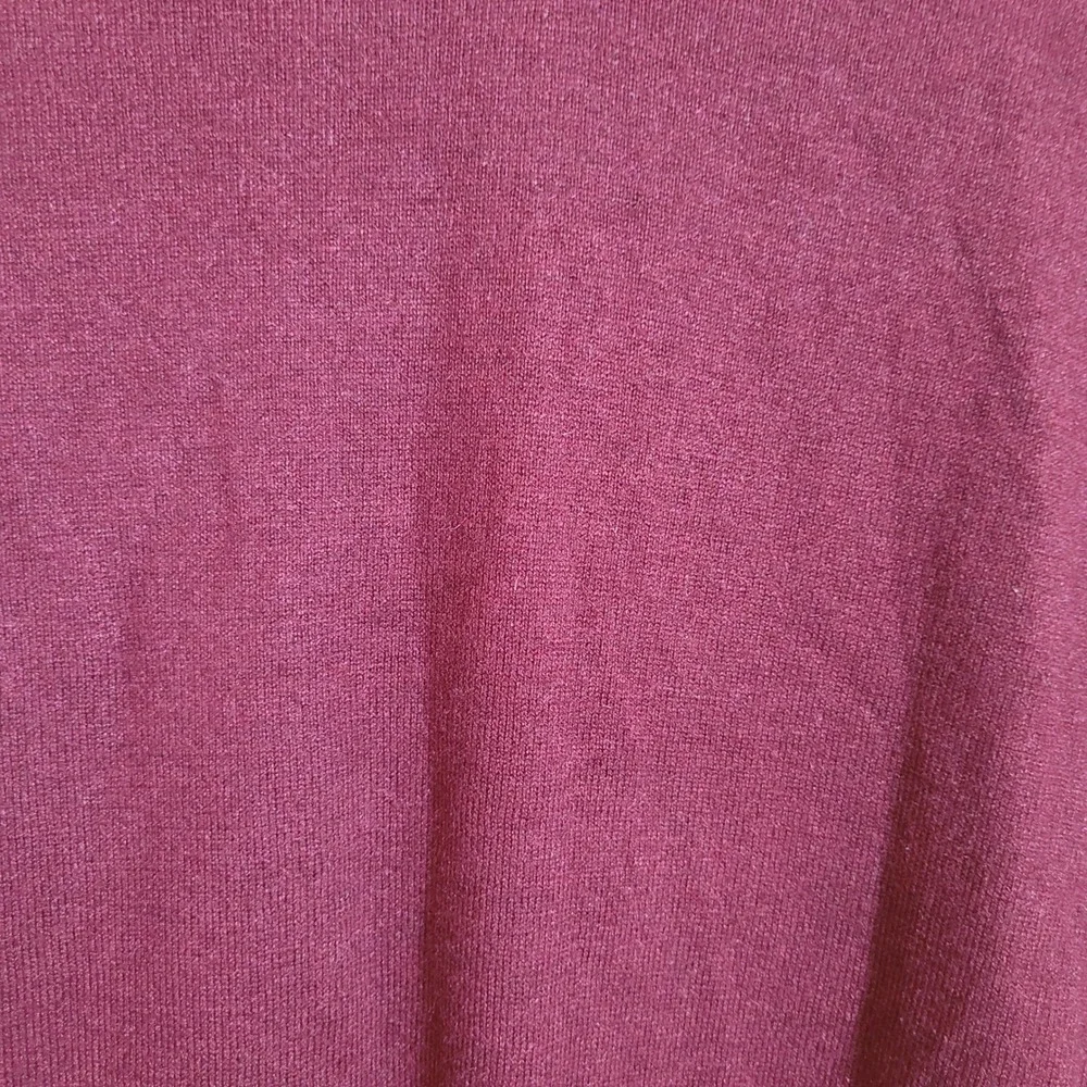 Johnston & Murphy Mens Large Burgundy Silk Angora Blend V-Neck Sweater Maroon